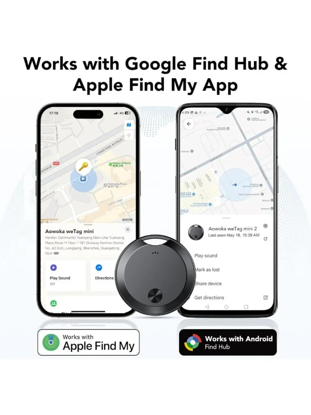 Bluetooth Item Locator Tags for Android & iOS - Smart Tracker for Keys, Luggage